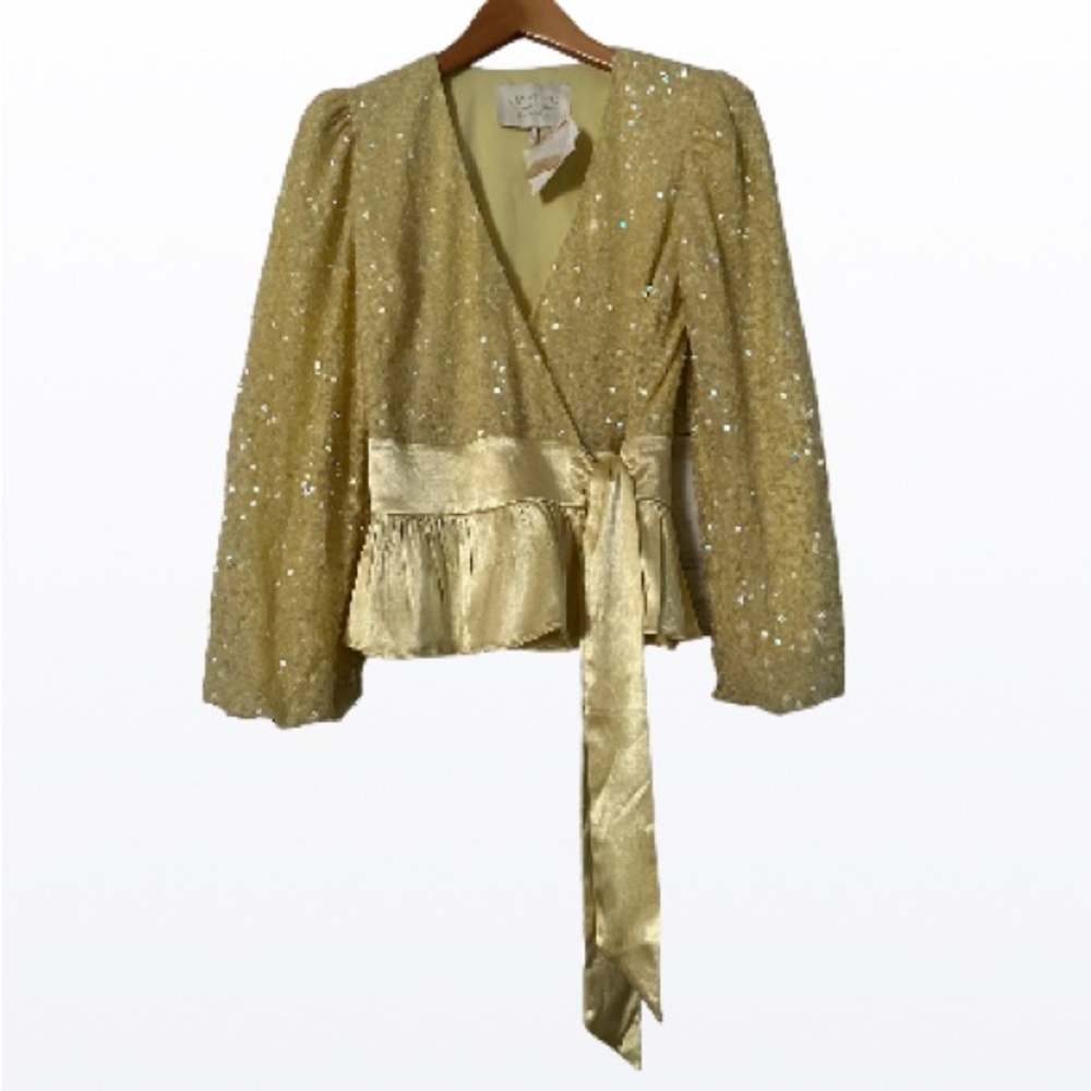 Notes Du Nord Sequins Blouse Size 38 - Picture 1 of 8